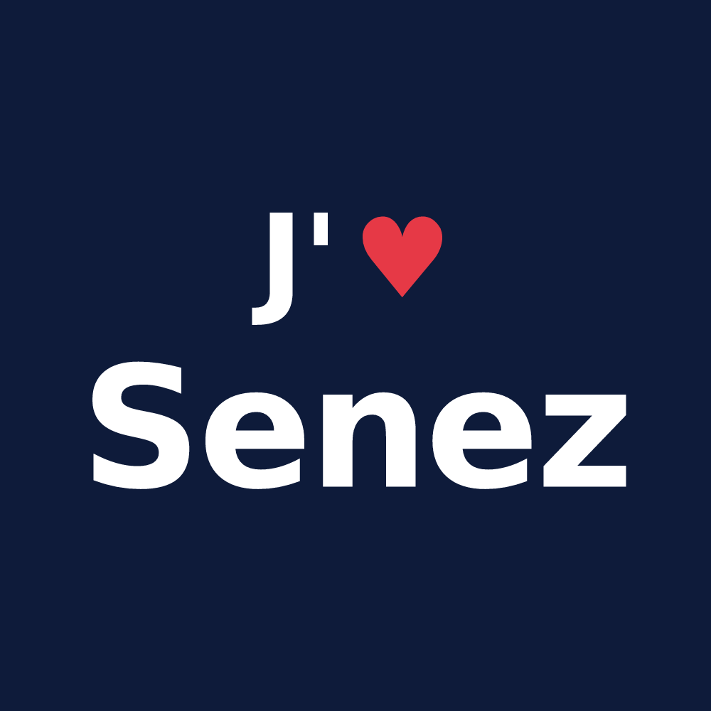 T-shirt personnalisé Senez — design J'aime Senez