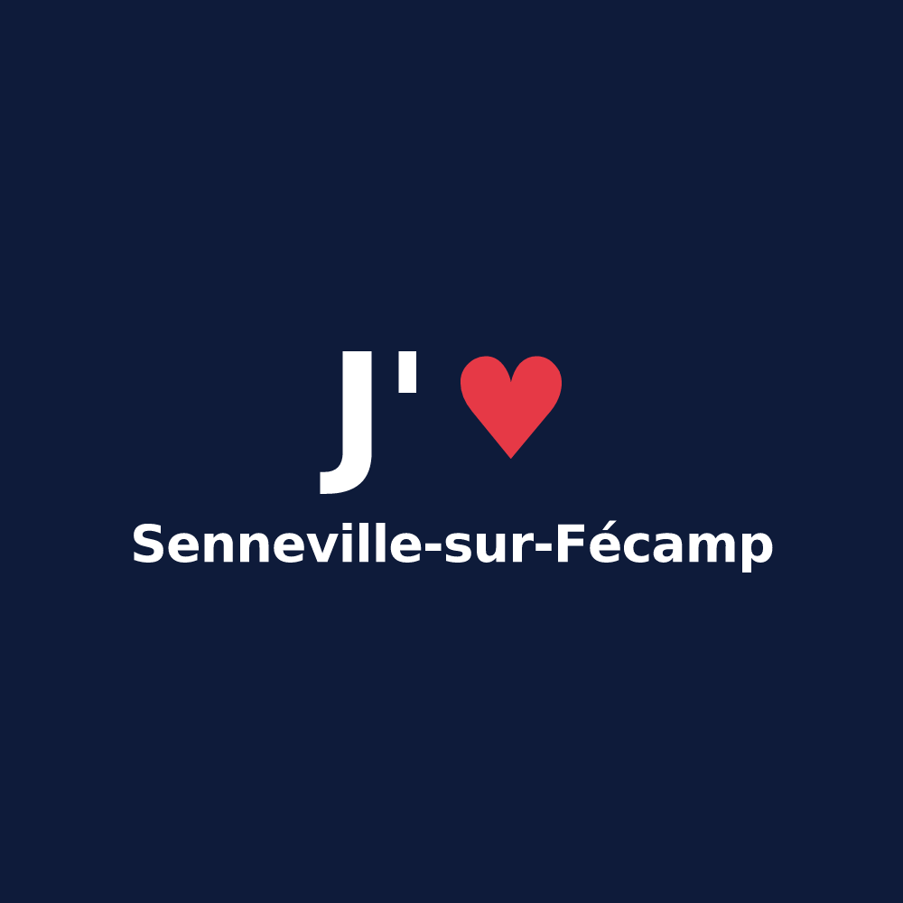 T-shirt personnalisé Senneville-sur-Fécamp — design J'aime Senneville-sur-Fécamp