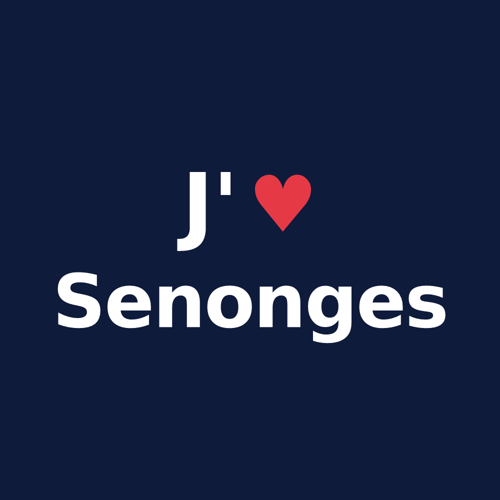 T-shirt personnalisé Senonges — design J'aime Senonges