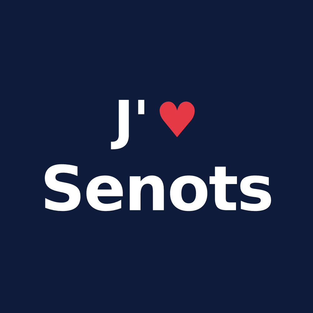 T-shirt personnalisé Senots — design J'aime Senots