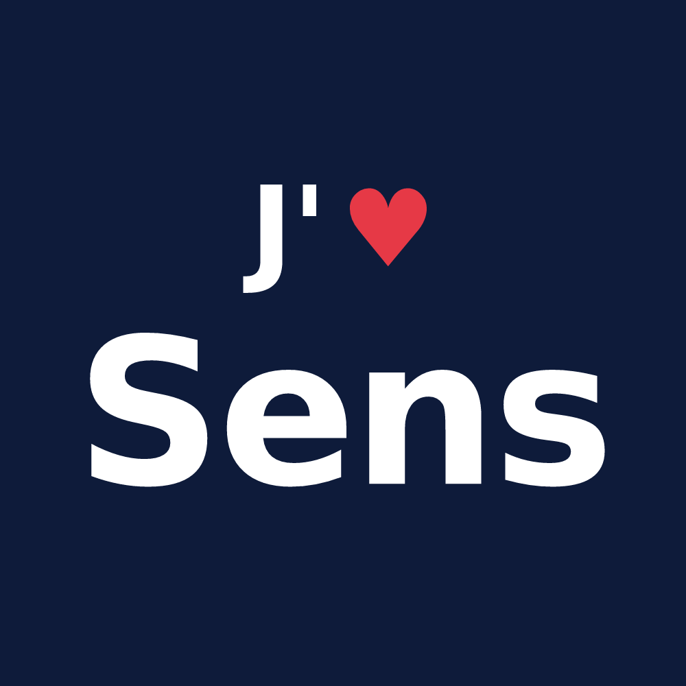 T-shirt personnalisé Sens — design J'aime Sens