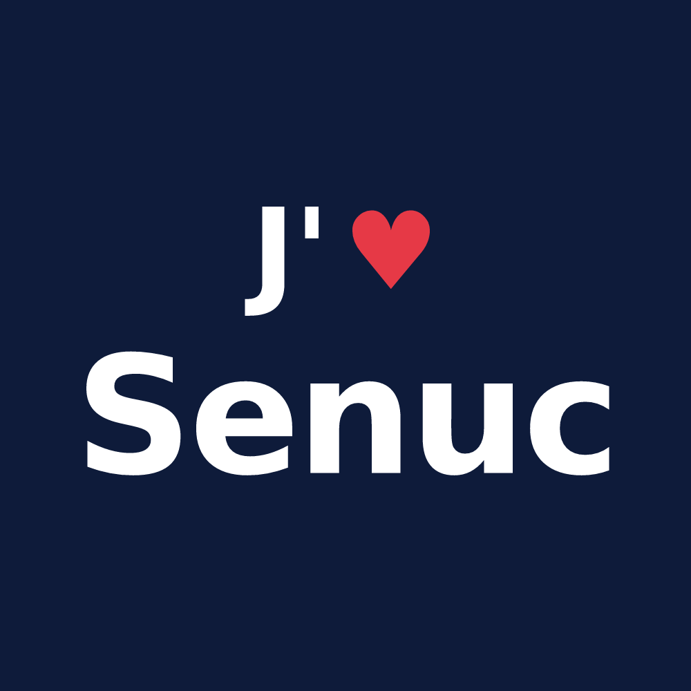T-shirt personnalisé Senuc — design J'aime Senuc