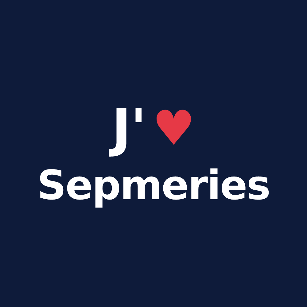 T-shirt personnalisé Sepmeries — design J'aime Sepmeries