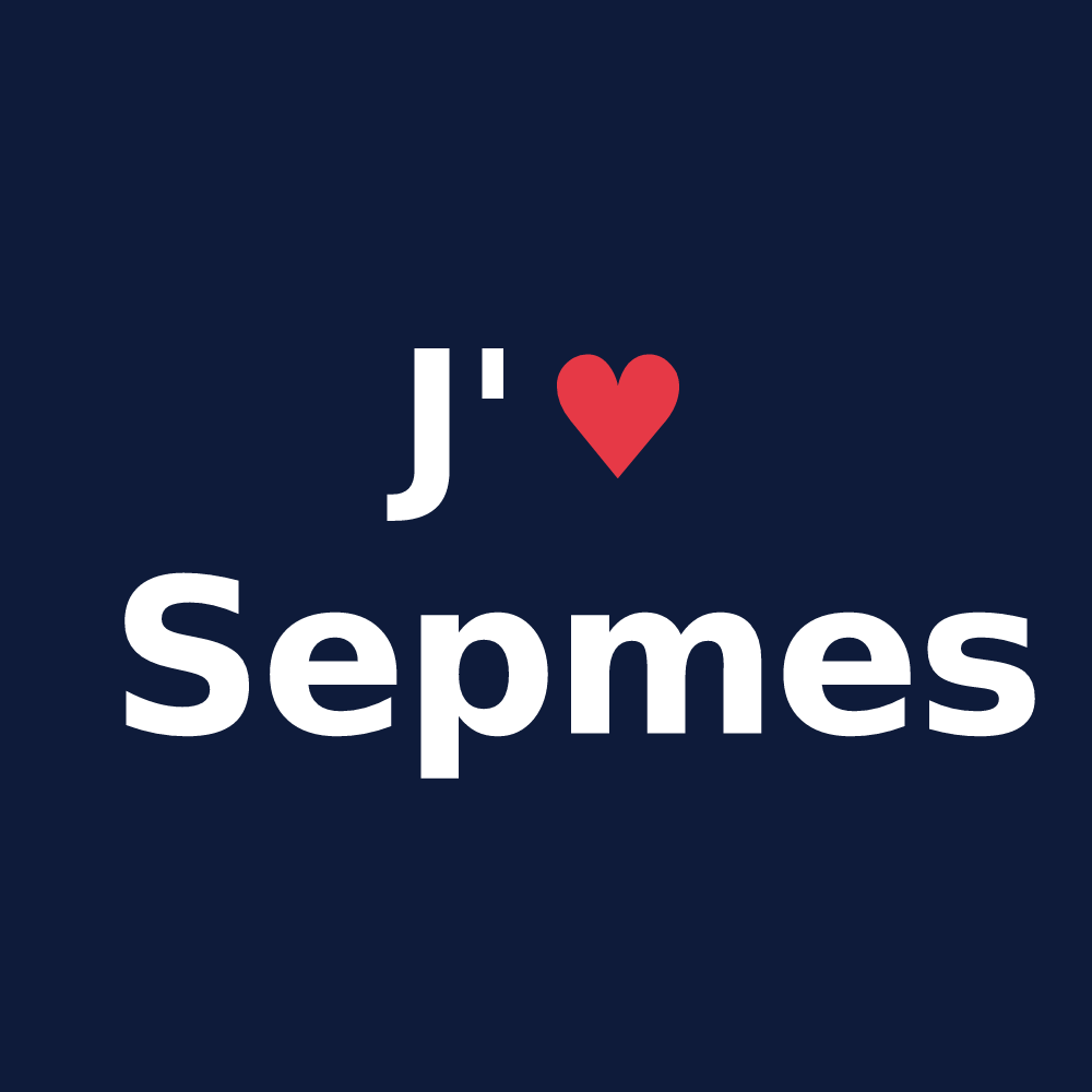 T-shirt personnalisé Sepmes — design J'aime Sepmes