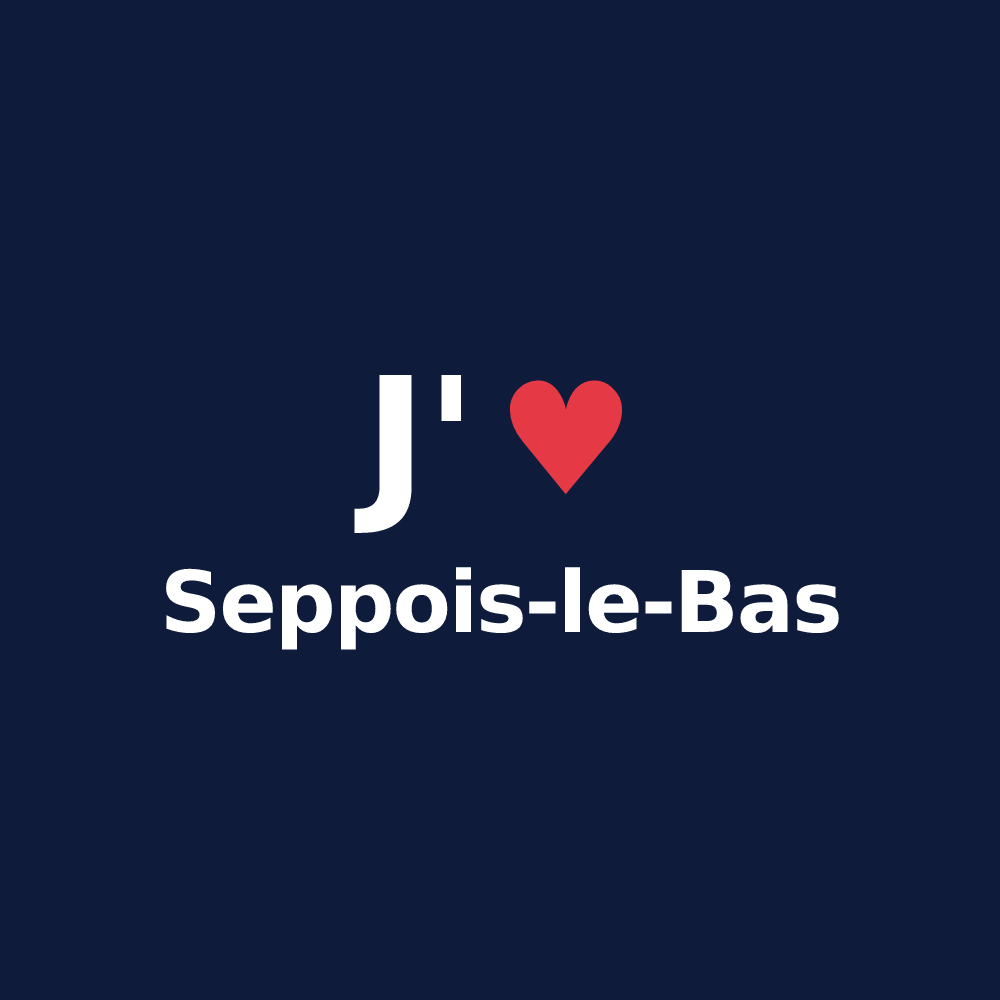 T-shirt personnalisé Seppois-le-Bas — design J'aime Seppois-le-Bas