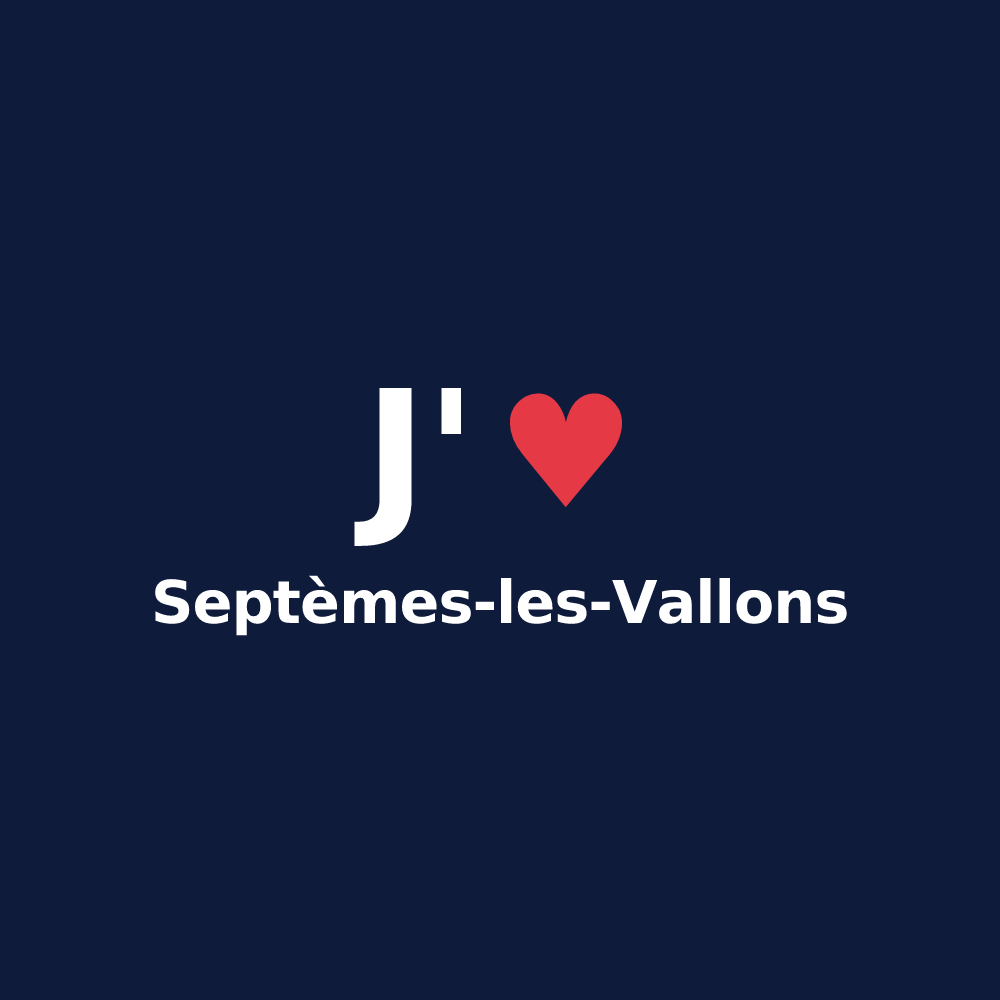 T-shirt personnalisé Septèmes-les-Vallons — design J'aime Septèmes-les-Vallons