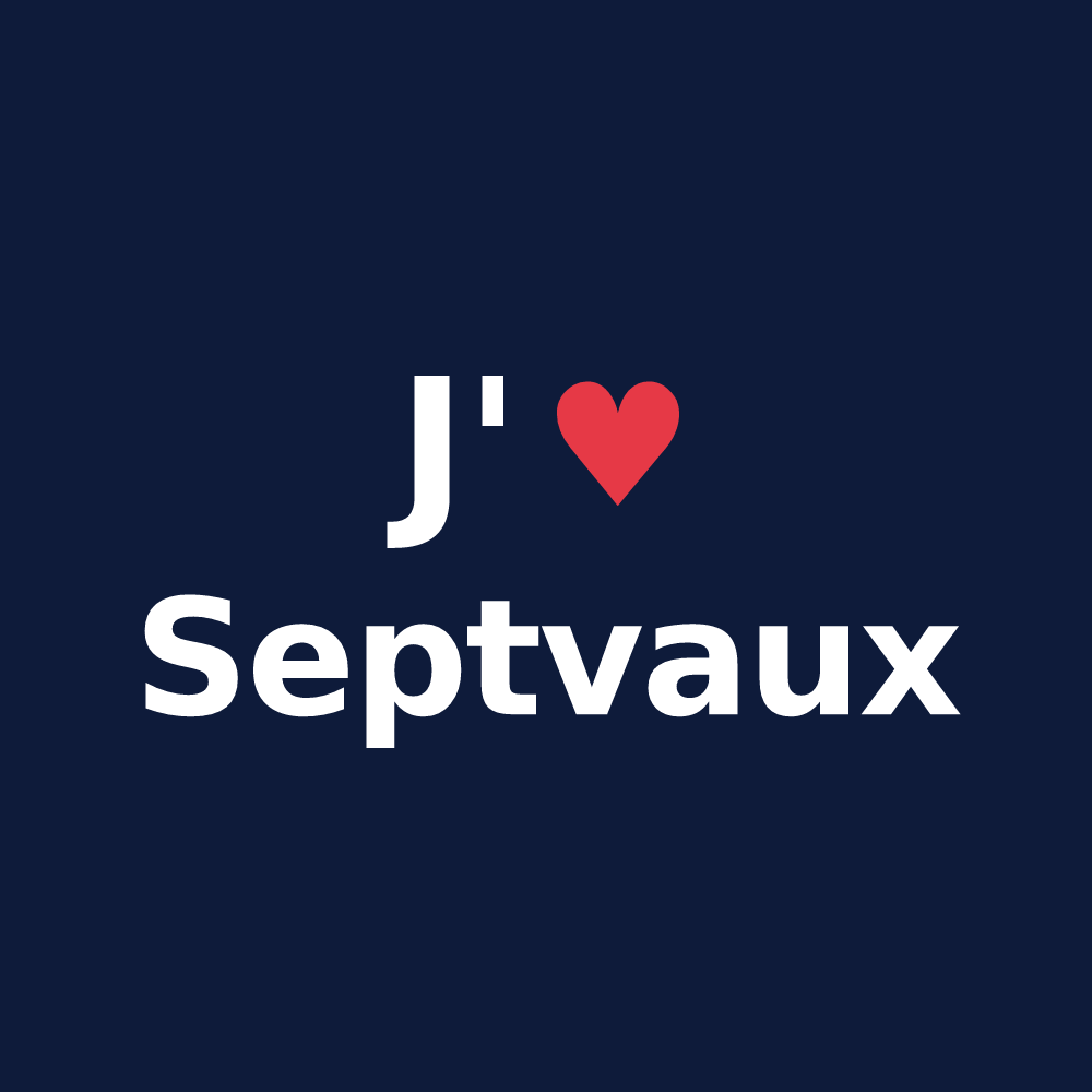 T-shirt personnalisé Septvaux — design J'aime Septvaux