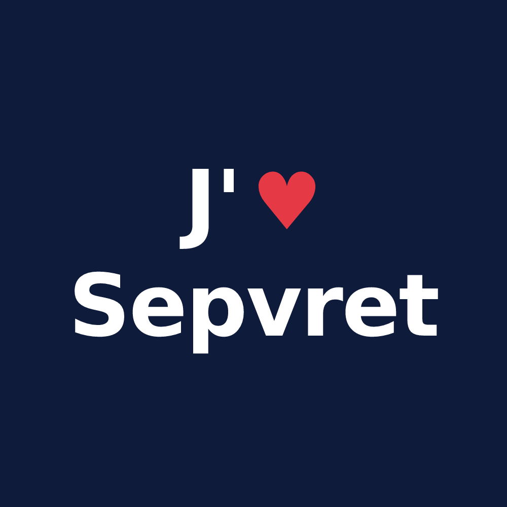 T-shirt personnalisé Sepvret — design J'aime Sepvret