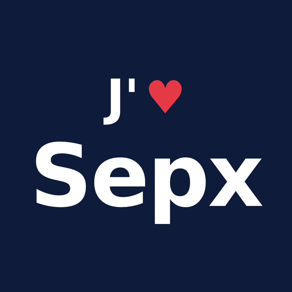 T-shirt personnalisé Sepx — design J'aime Sepx