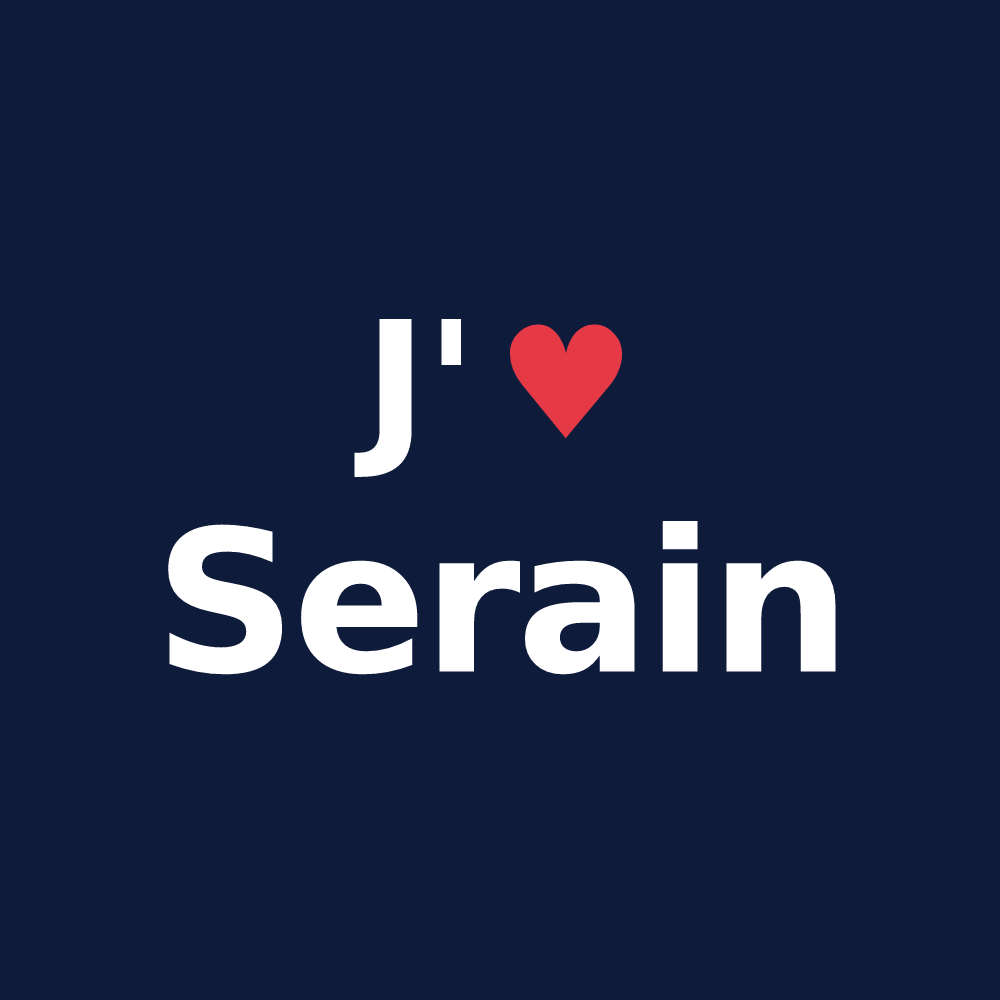 T-shirt personnalisé Serain — design J'aime Serain