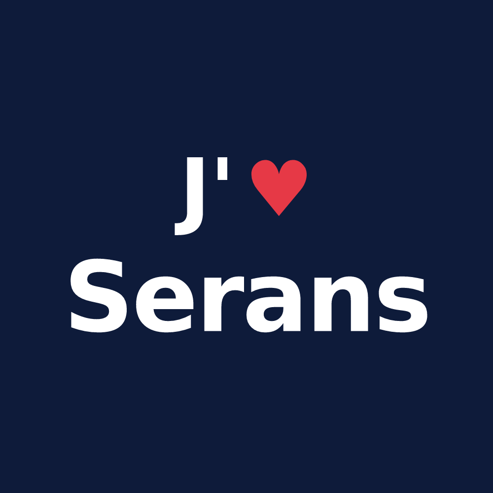 T-shirt personnalisé Serans — design J'aime Serans