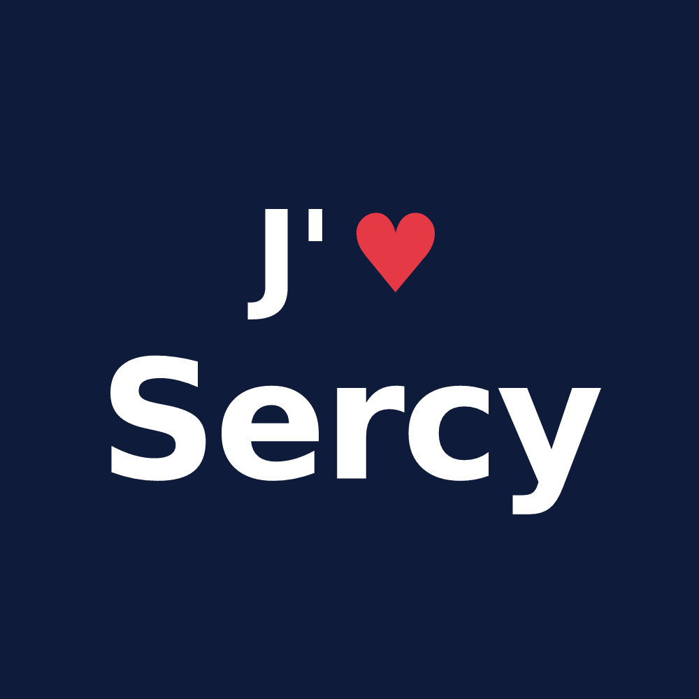 T-shirt personnalisé Sercy — design J'aime Sercy