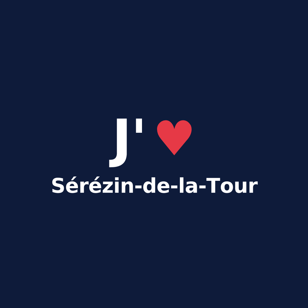 T-shirt personnalisé Sérézin-de-la-Tour — design J'aime Sérézin-de-la-Tour