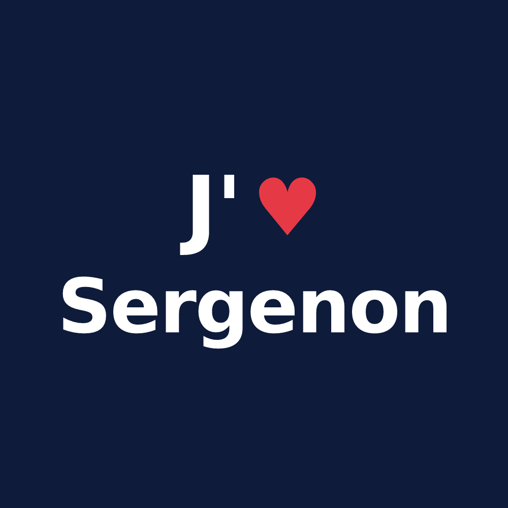 T-shirt personnalisé Sergenon — design J'aime Sergenon