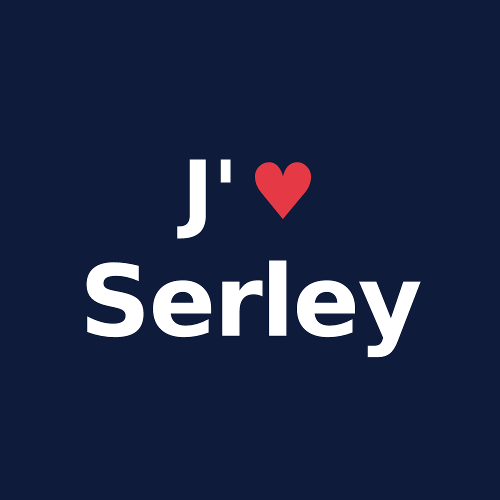 T-shirt personnalisé Serley — design « J'aime Serley » imprimé sur le t-shirt
