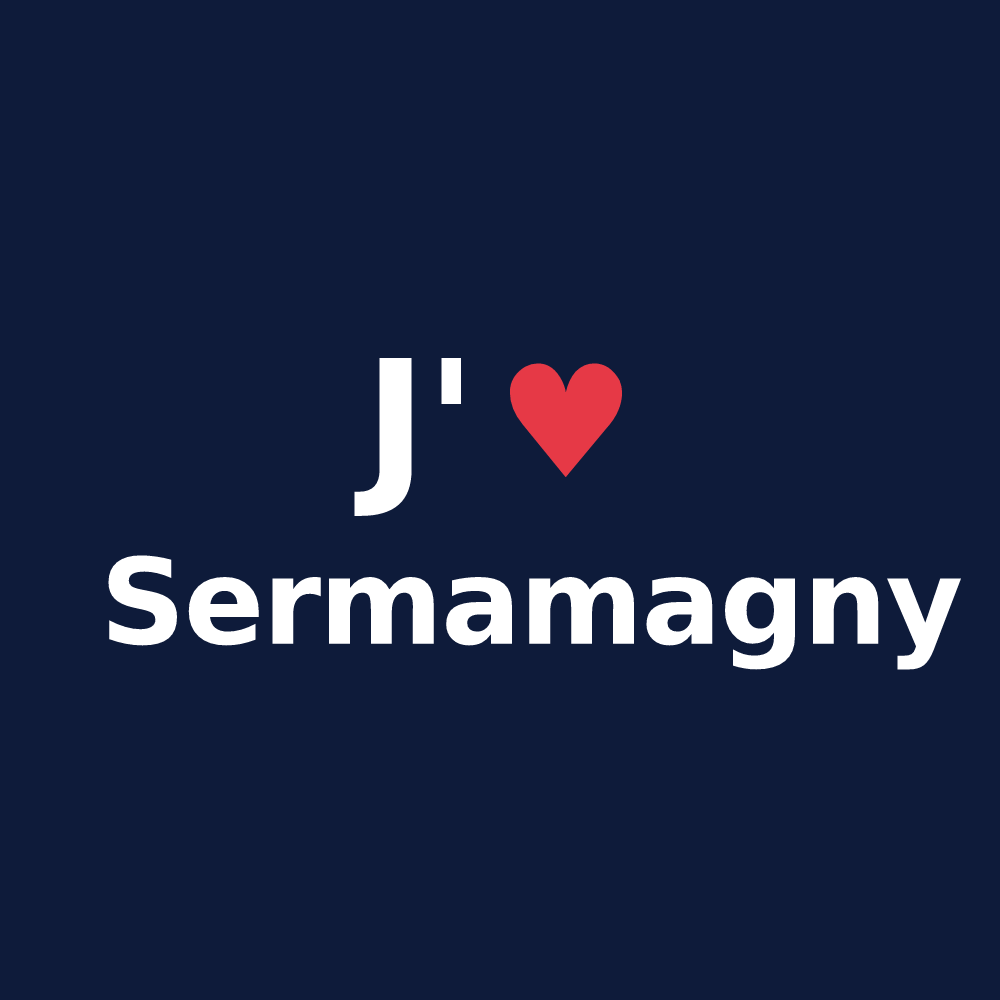 T-shirt personnalisé Sermamagny — design J'aime Sermamagny