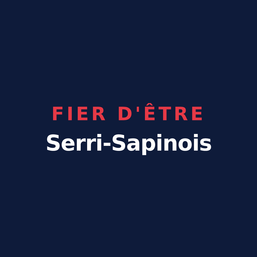 T-shirt « Fier d'être Serri-Sapinois » — design pour Serre-les-Sapins