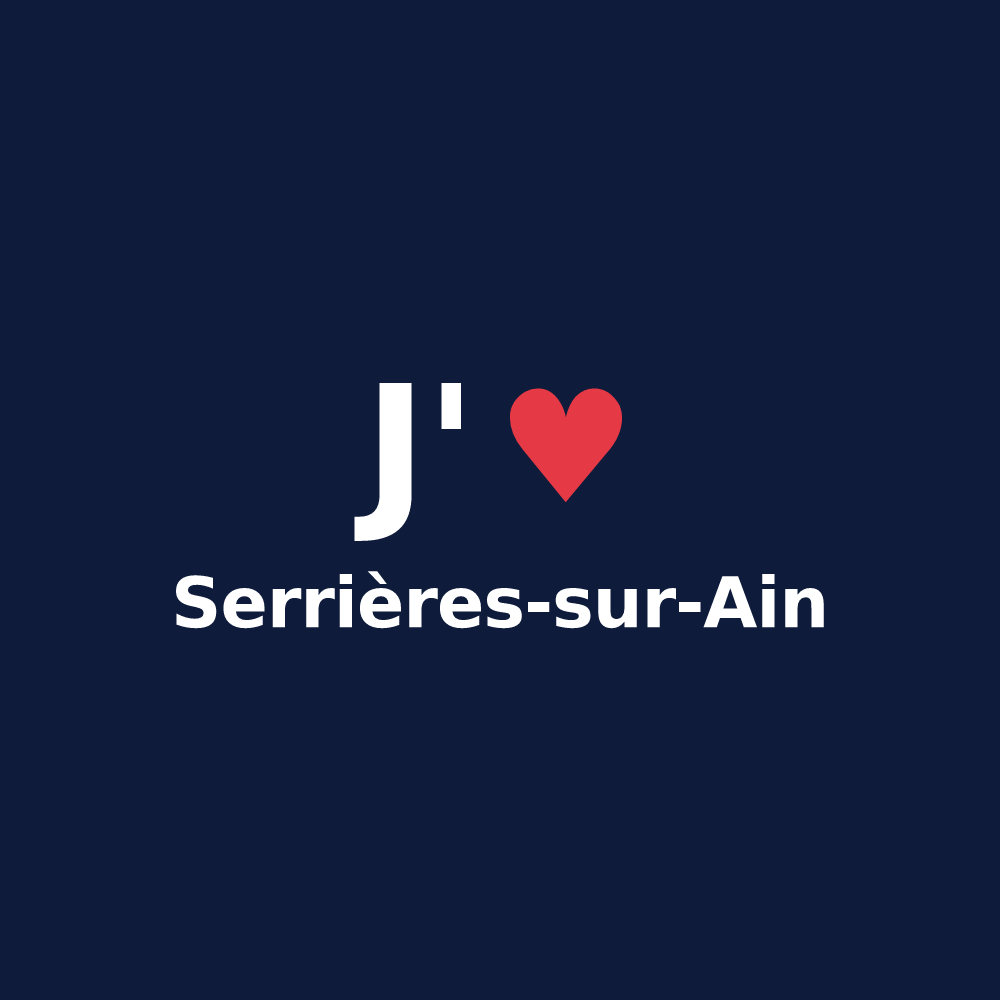T-shirt personnalisé Serrières-sur-Ain — design J'aime Serrières-sur-Ain