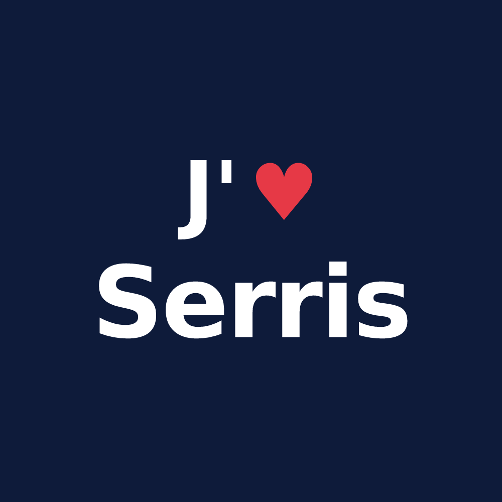 T-shirt personnalisé Serris — design J'aime Serris