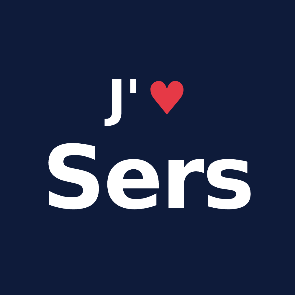 T-shirt personnalisé Sers — design J'aime Sers