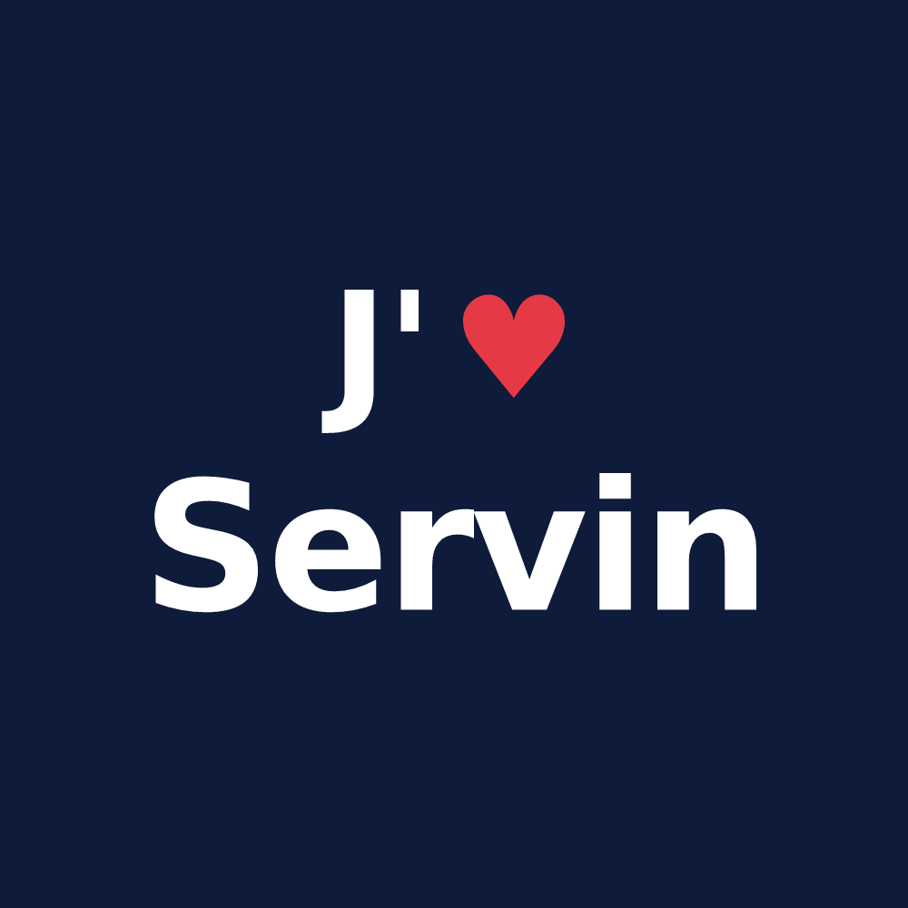 T-shirt personnalisé Servin — design J'aime Servin