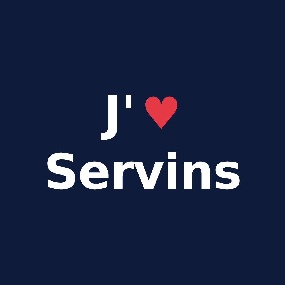 T-shirt personnalisé Servins — design J'aime Servins