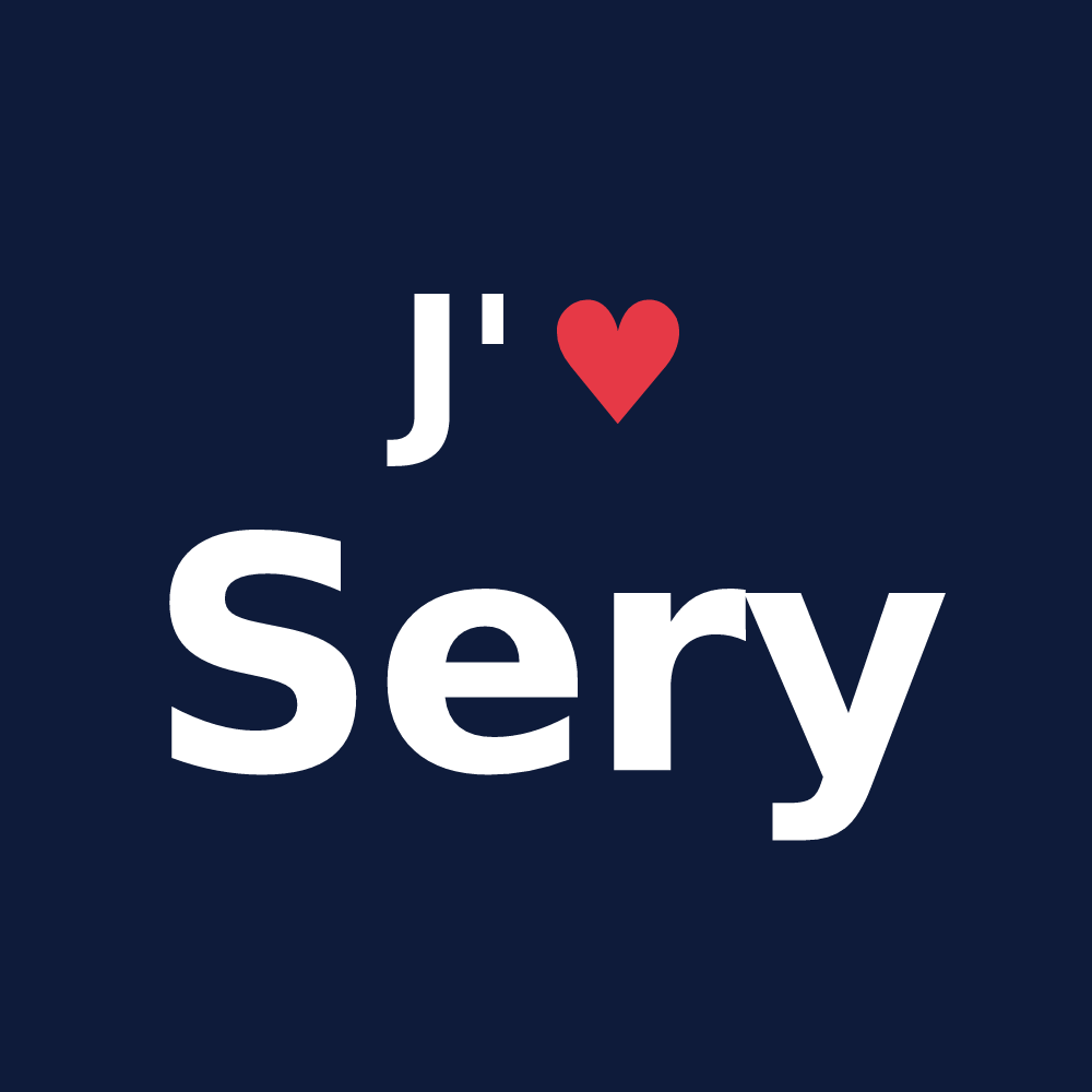 T-shirt personnalisé Sery — design J'aime Sery
