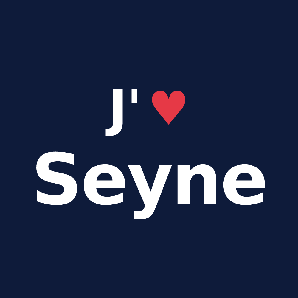 T-shirt personnalisé Seyne — design J'aime Seyne