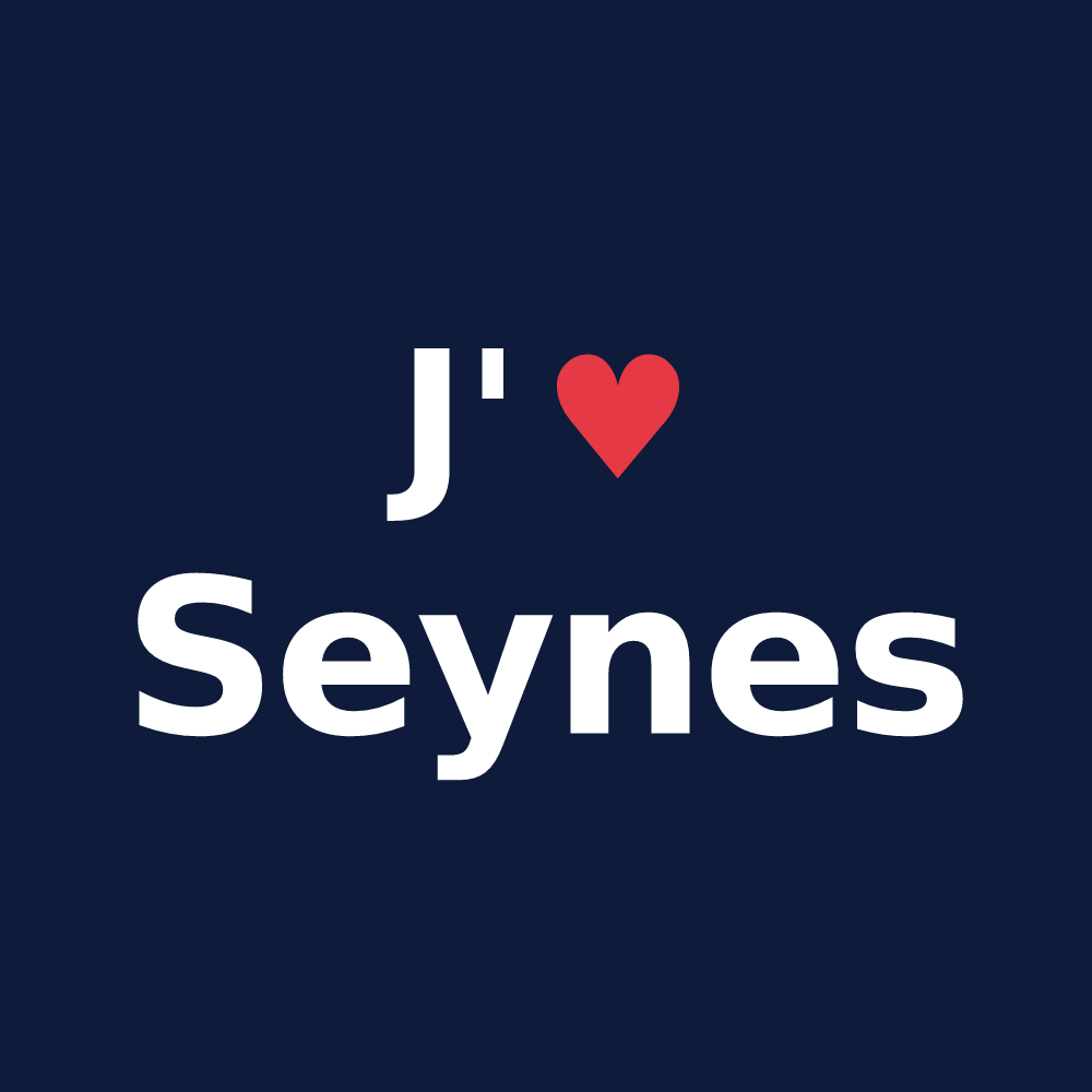 T-shirt personnalisé Seynes — design J'aime Seynes