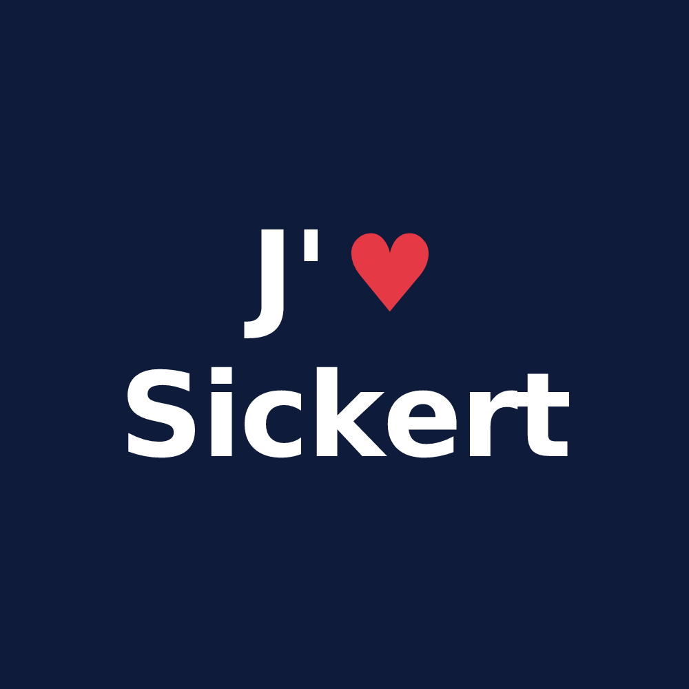 T-shirt personnalisé Sickert — design J'aime Sickert
