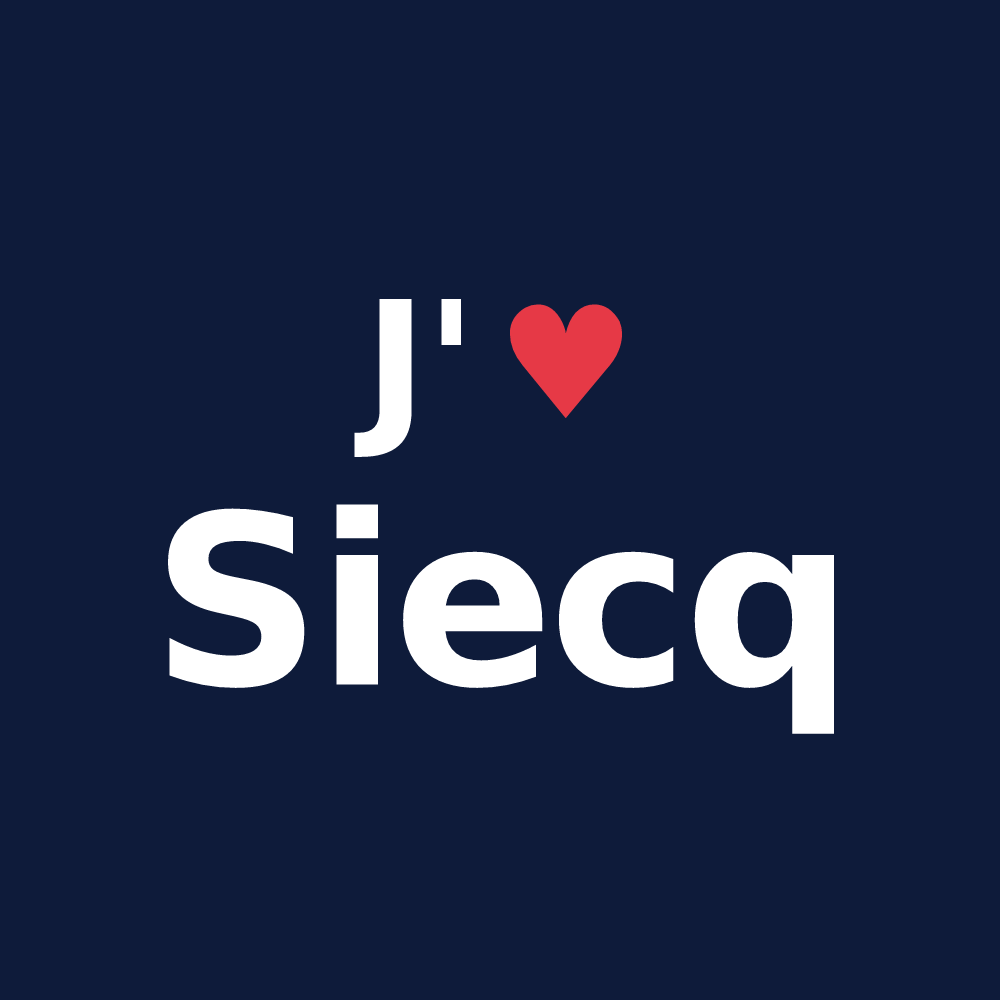T-shirt personnalisé Siecq — design J'aime Siecq