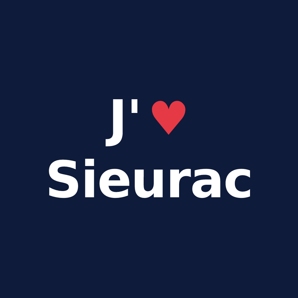 T-shirt personnalisé Sieurac — design J'aime Sieurac