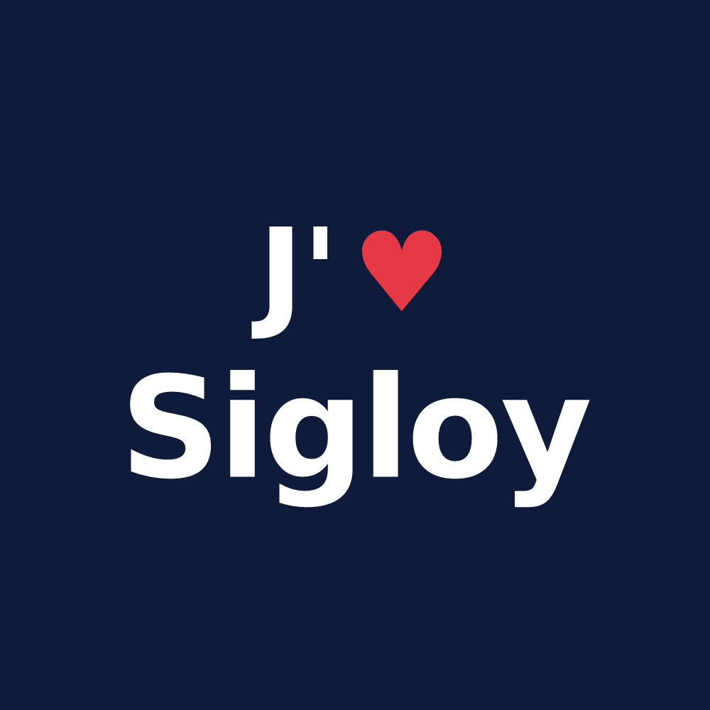 T-shirt personnalisé Sigloy — design J'aime Sigloy