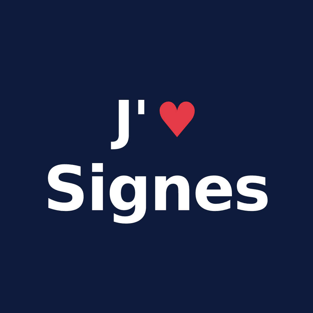 T-shirt personnalisé Signes — design J'aime Signes