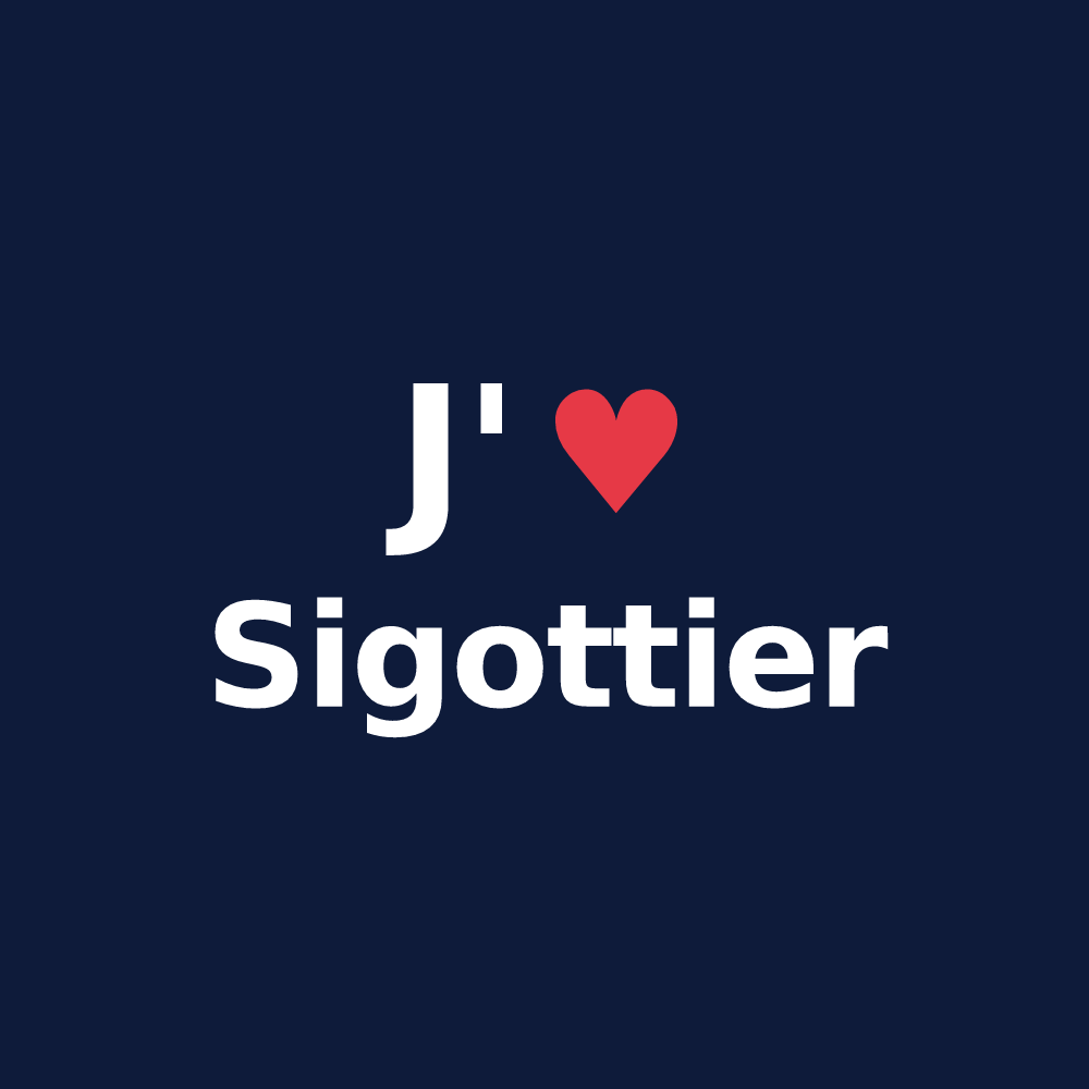 T-shirt personnalisé Sigottier — design J'aime Sigottier