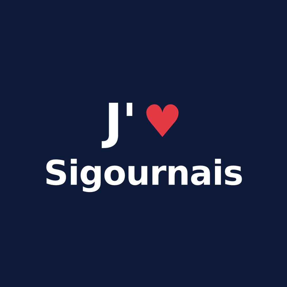 T-shirt personnalisé Sigournais — design J'aime Sigournais