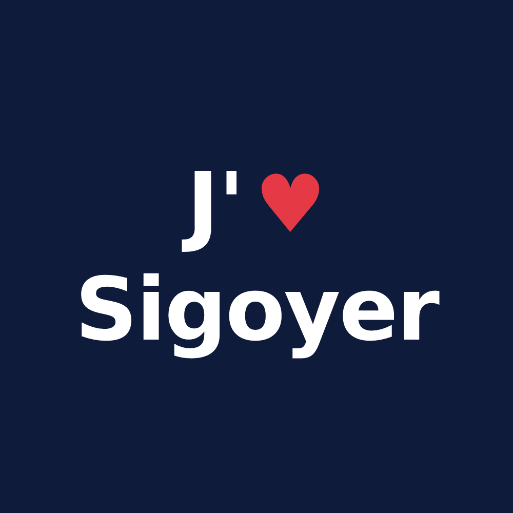 T-shirt personnalisé Sigoyer — design J'aime Sigoyer