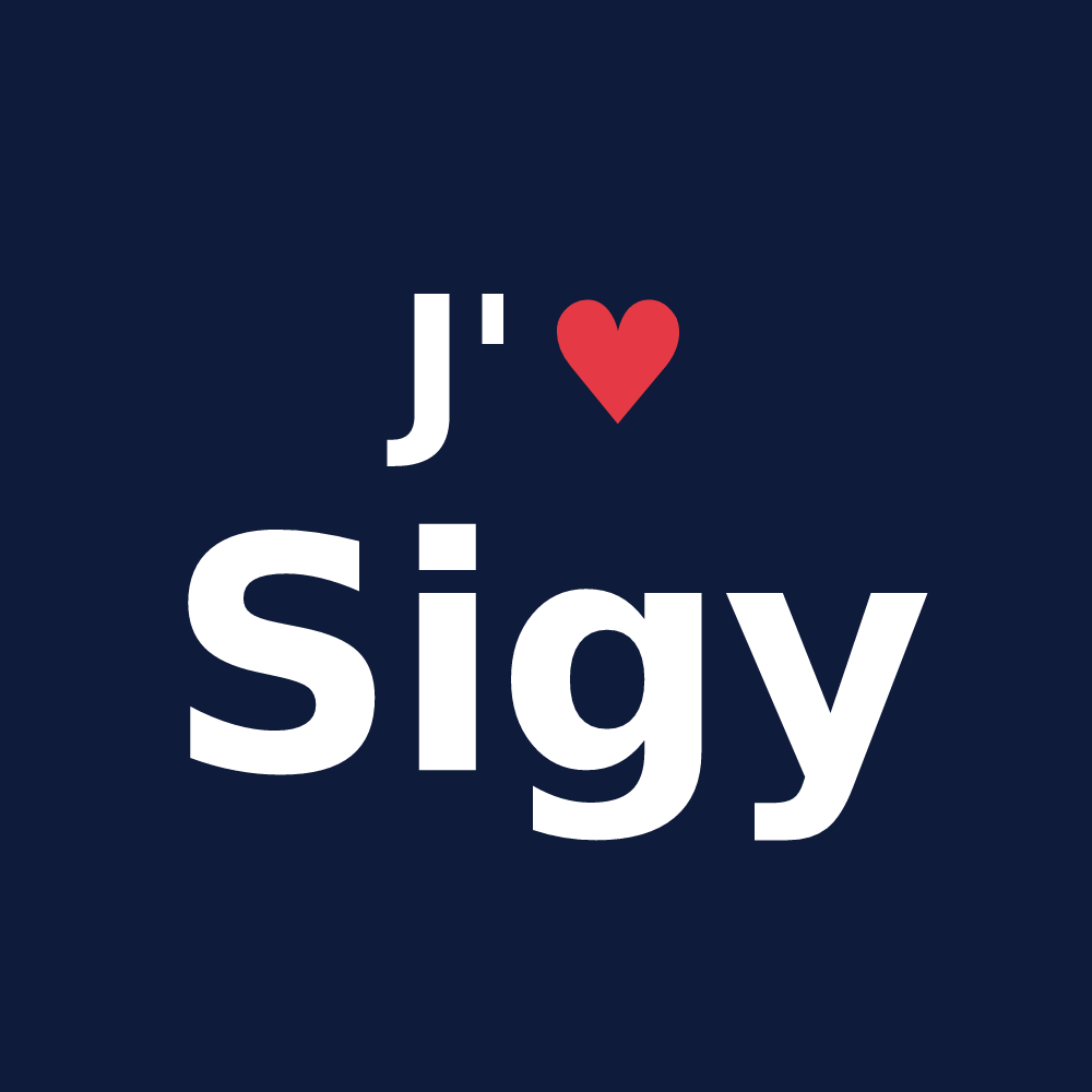 T-shirt personnalisé Sigy — design J'aime Sigy