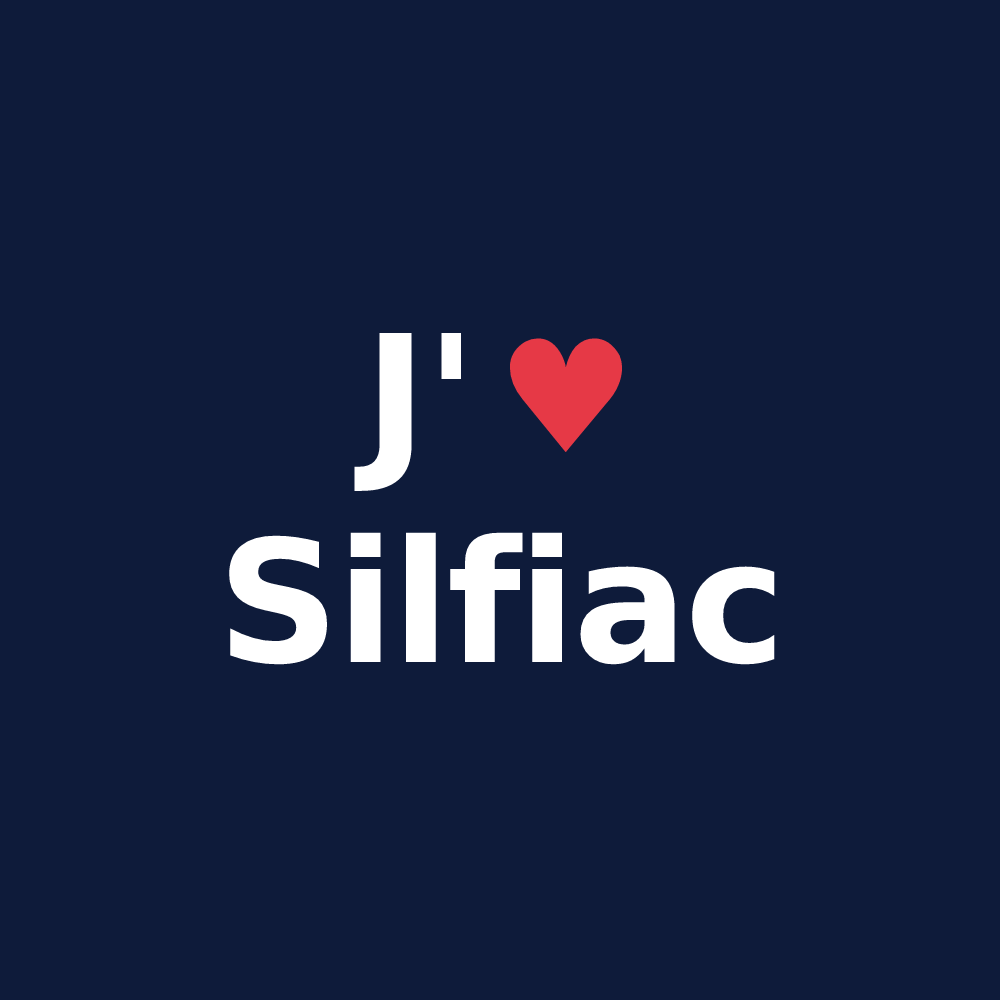 T-shirt personnalisé Silfiac — design J'aime Silfiac
