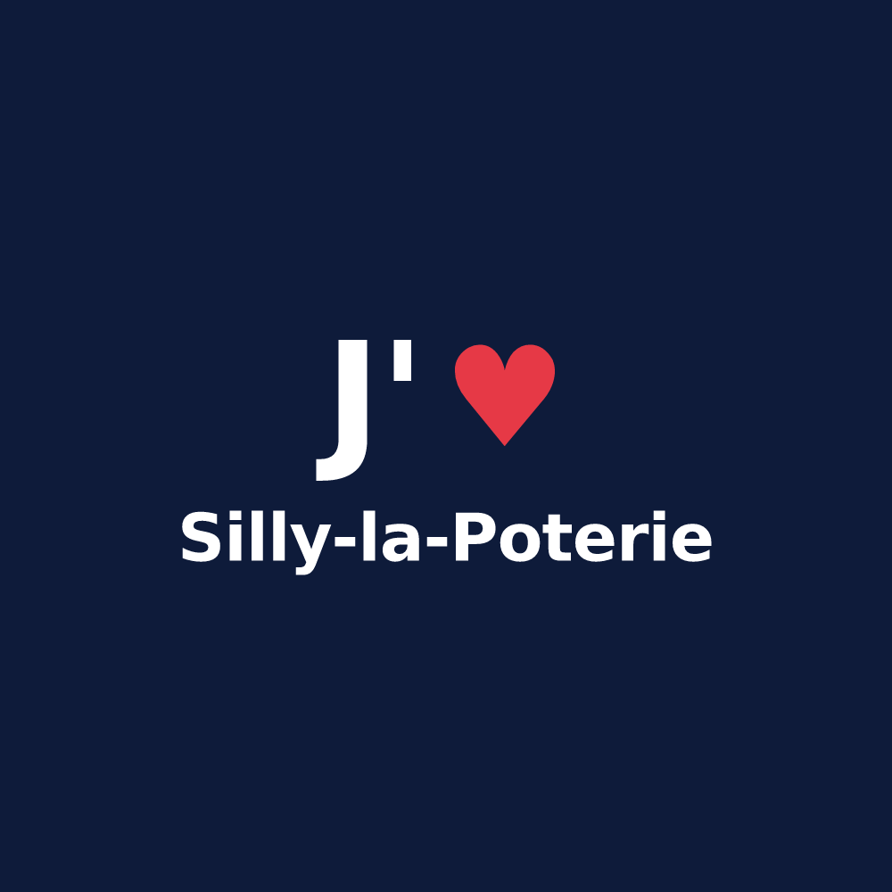 T-shirt personnalisé Silly-la-Poterie — design « J'aime Silly-la-Poterie » imprimé sur le t-shirt