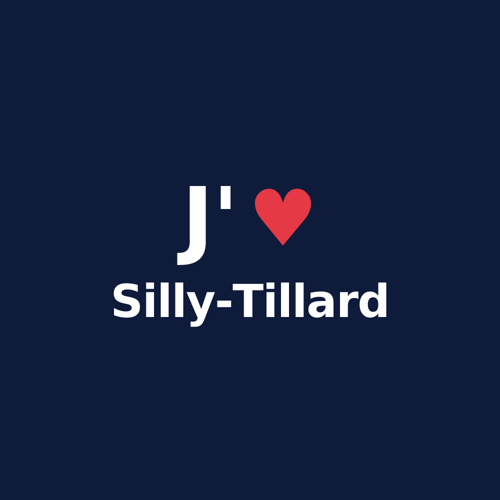 T-shirt personnalisé Silly-Tillard — design J'aime Silly-Tillard