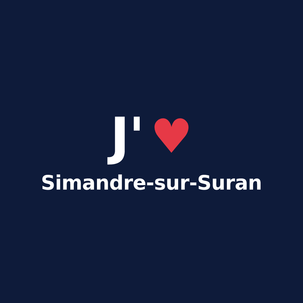 T-shirt personnalisé Simandre-sur-Suran — design J'aime Simandre-sur-Suran