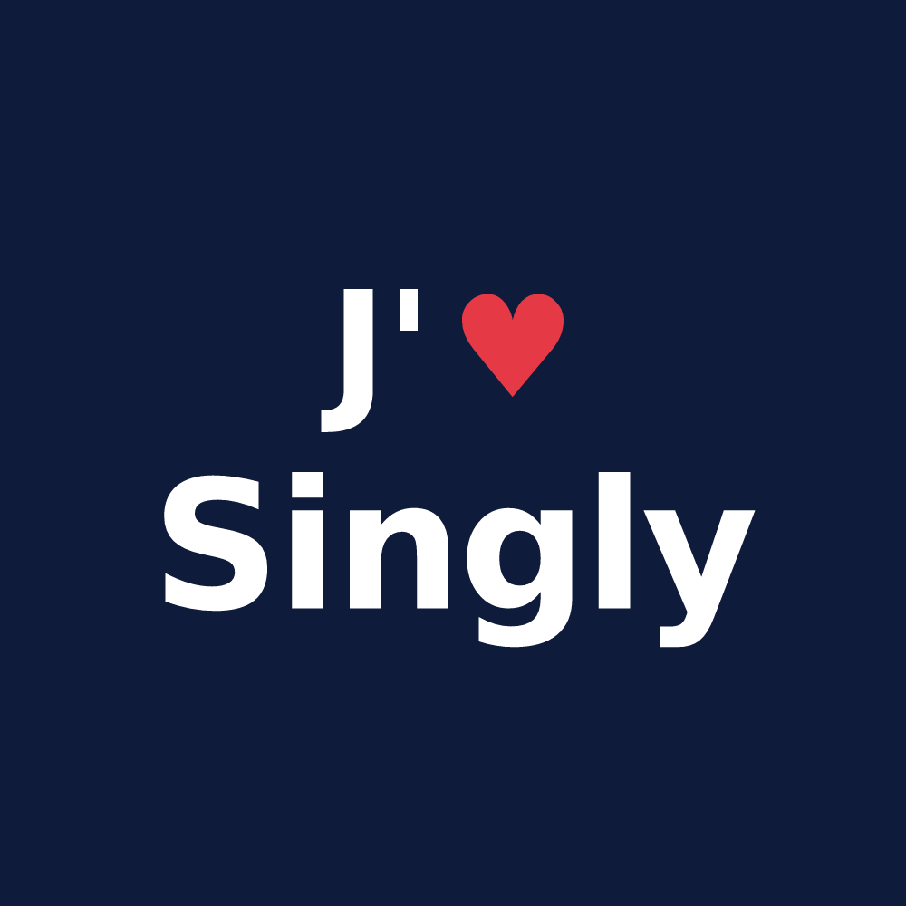 T-shirt personnalisé Singly — design J'aime Singly