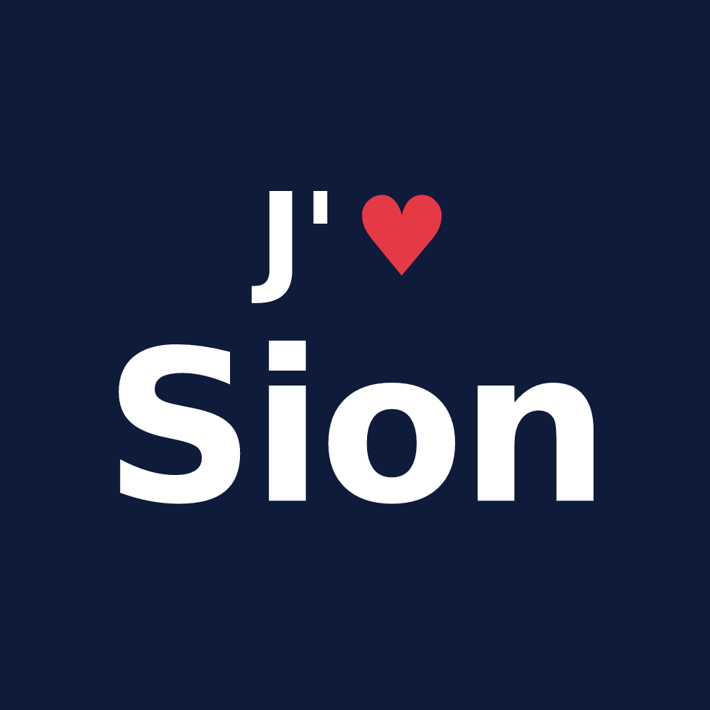 T-shirt personnalisé Sion — design J'aime Sion