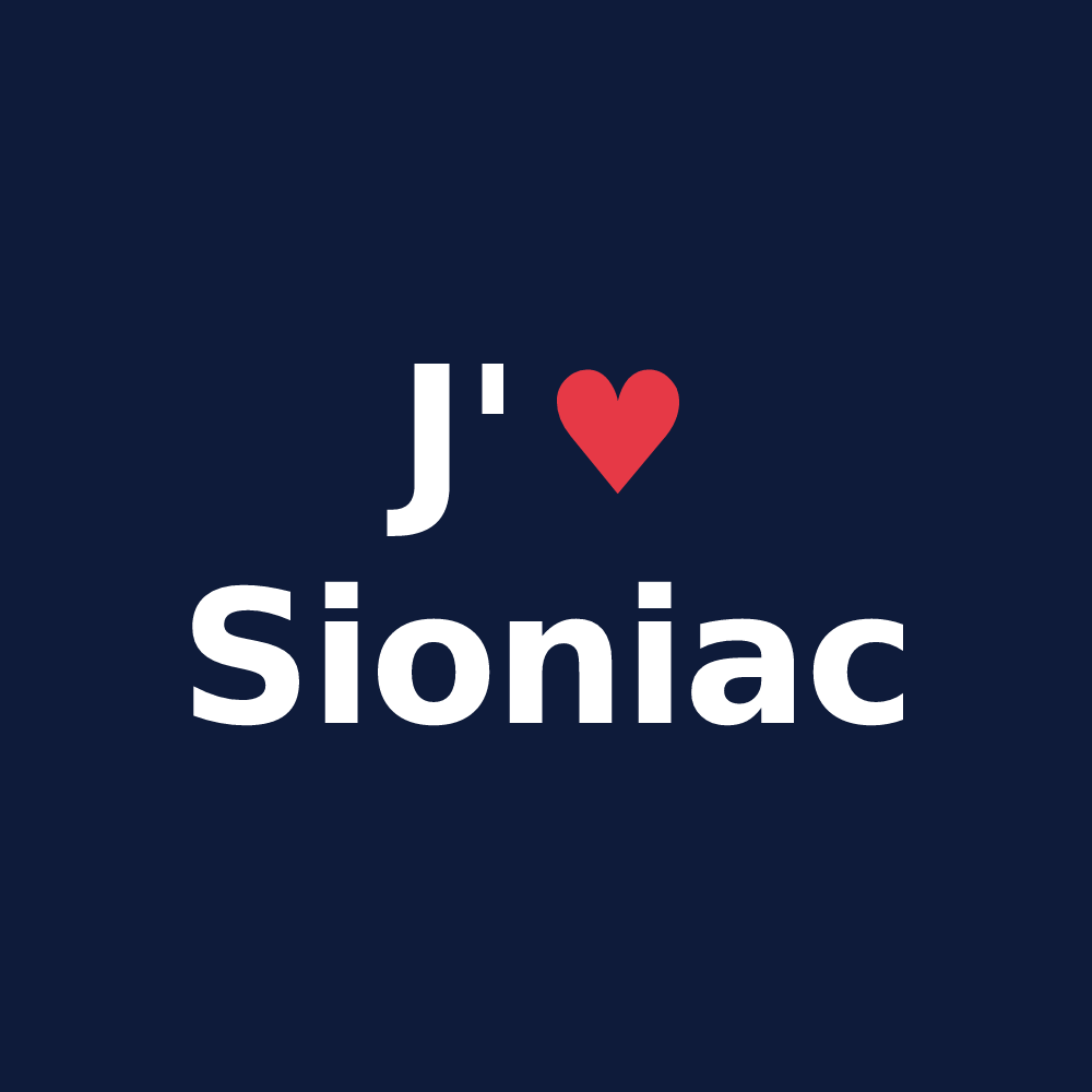 T-shirt personnalisé Sioniac — design J'aime Sioniac