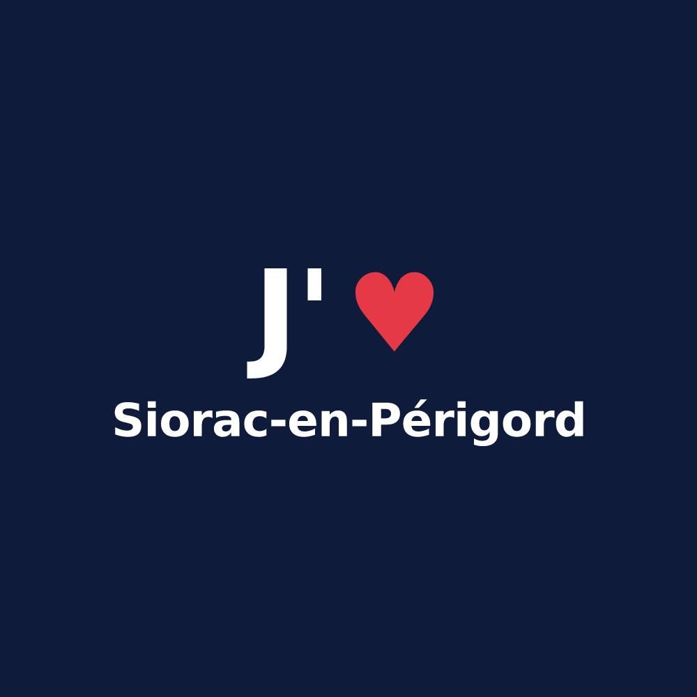 T-shirt personnalisé Siorac-en-Périgord — design J'aime Siorac-en-Périgord