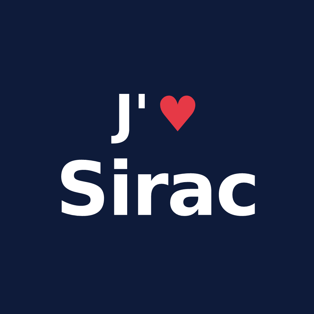 T-shirt personnalisé Sirac — design J'aime Sirac