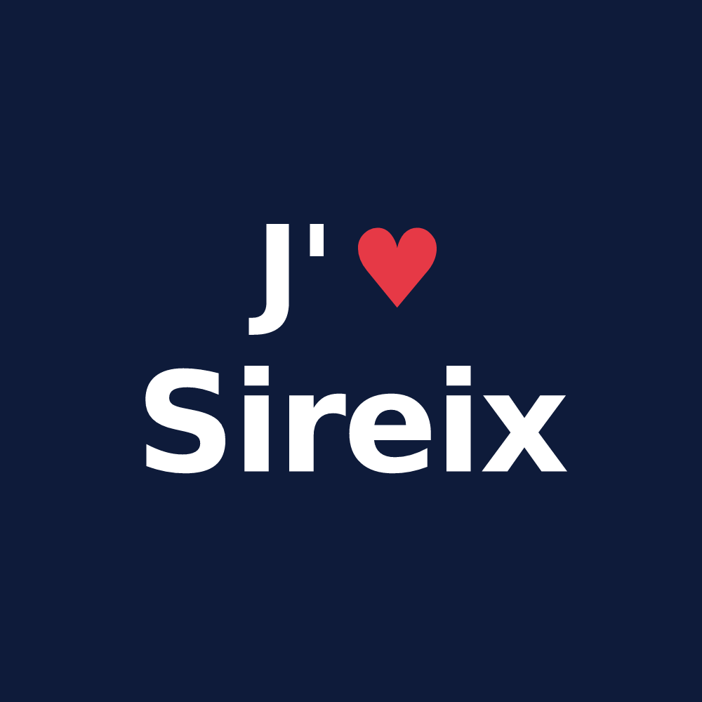 T-shirt personnalisé Sireix — design J'aime Sireix