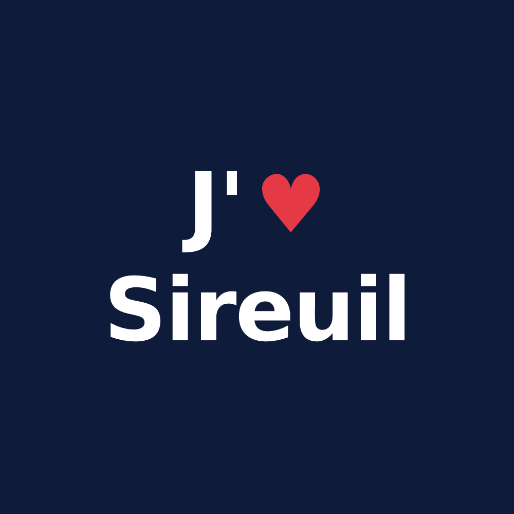 T-shirt personnalisé Sireuil — design J'aime Sireuil