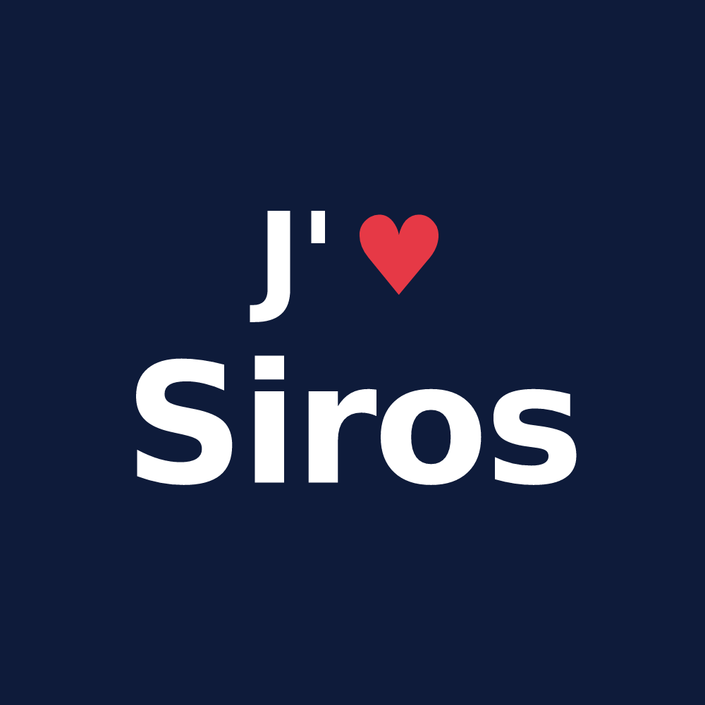 T-shirt personnalisé Siros — design J'aime Siros
